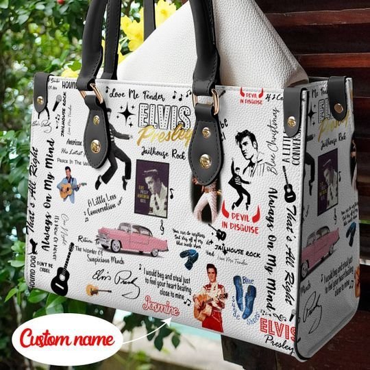 Elvis Presley 4v Women Leather Hand Bag