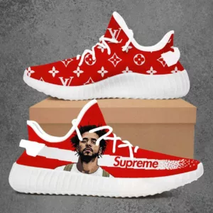 Louis Vuitton Supreme J Cole Luxury Brand Premium Red Yeezy Sneaker