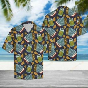 Accordion Beer Colorful Awesome Hawaiian Shirt