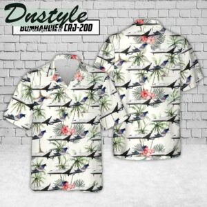 Air Wisconsin Bombardier Crj200 Hawaiian Shirt