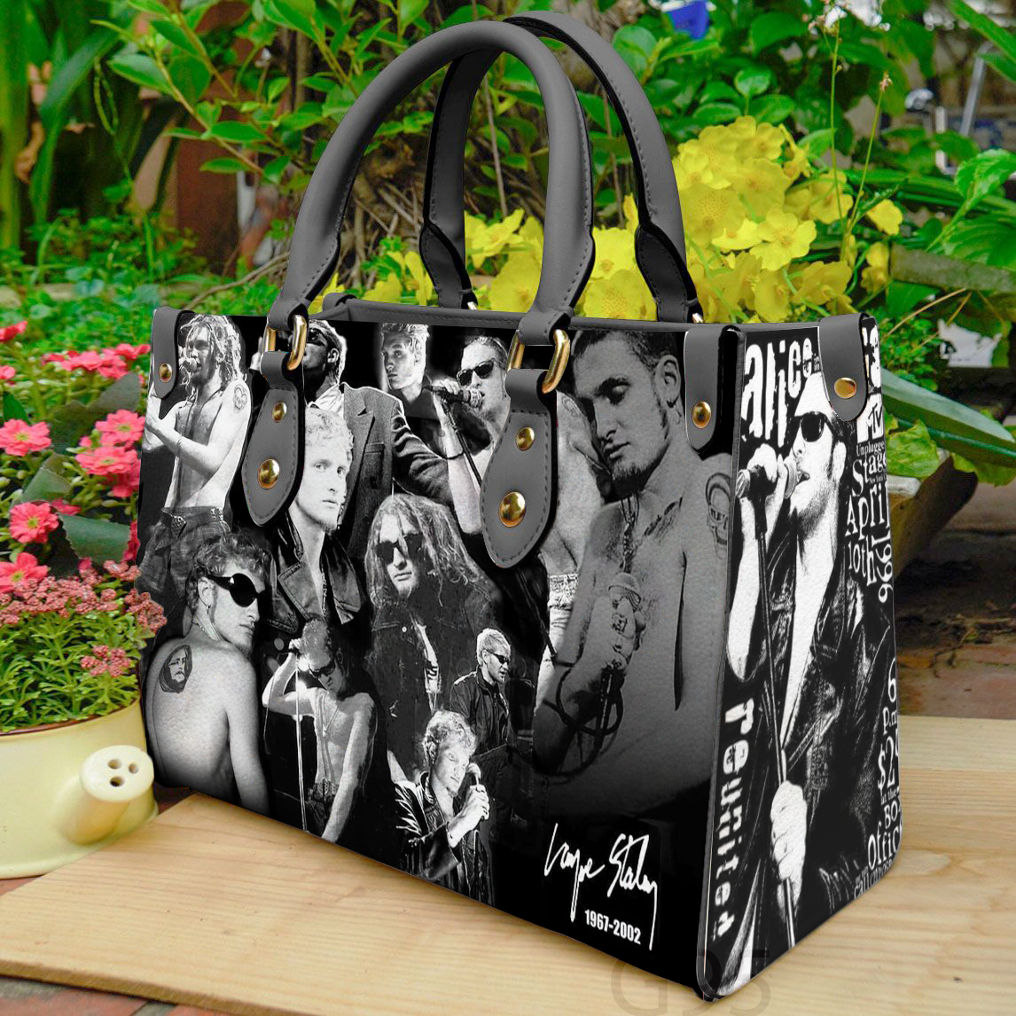 Layne Staley Women Leather Hand Bag