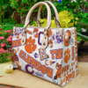 Clemson Tigers Women Leather Hand Bag