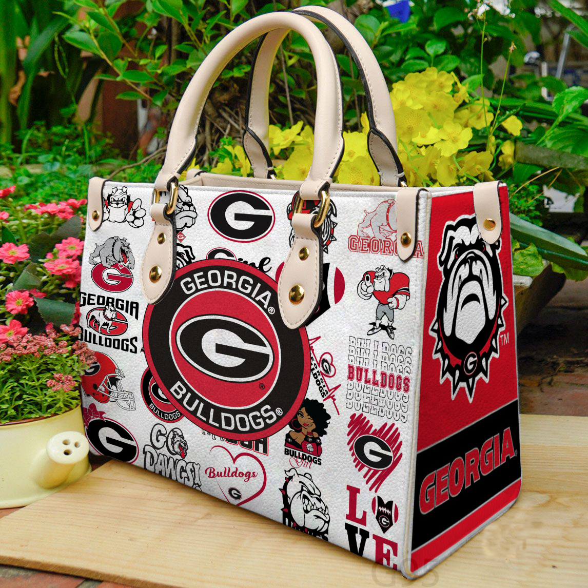 Georgia Bulldogs Women Leather Hand Bag