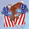 Bud Light American Flag Hawaiian Shirt