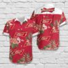 Budweiser Beer Red Hibiscus Flower Tropical Hawaiian Shirt