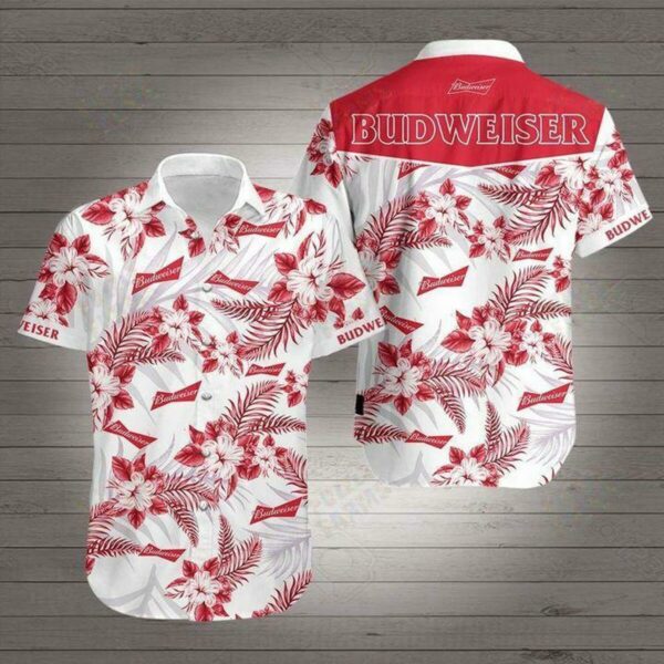 Budweiser Hawaiian Shirt Beach Summer Outfit