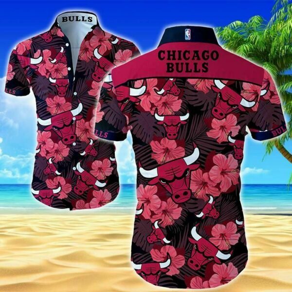 Chicago Bulls Floral Hawaiian Shirt