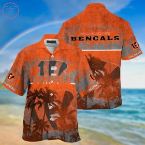 Cincinnati Bengals Palm Hawaiian Shirt