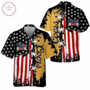 Coors Banquet Us Flag Hawaiian Shirt