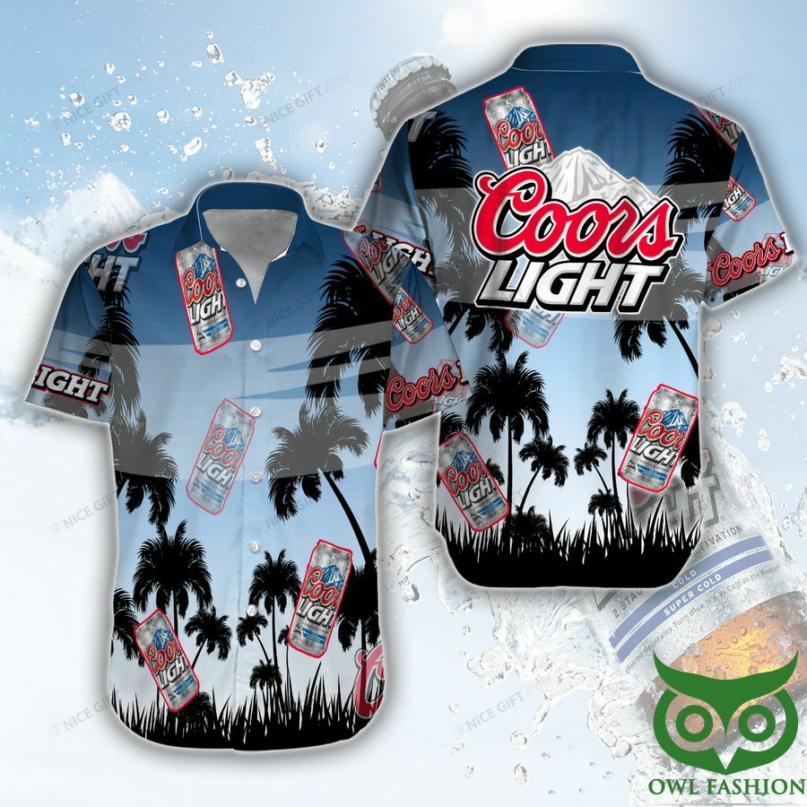 Coors Light Blue Sky Can Coconut Hawaiian Shirt