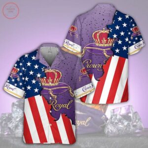 Crown Royal Usa Flag Hawaiian Shirt