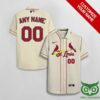 St Louis Cardinals Beige Red Hawaiian Shirt