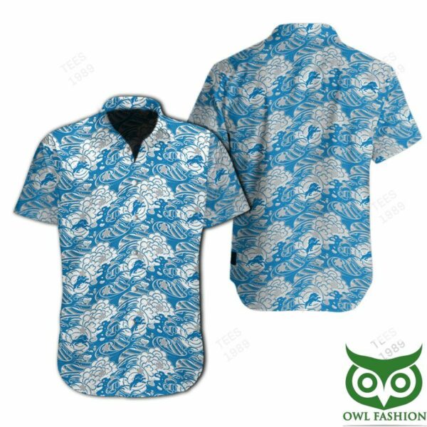 Detroit Lions Great Waves Of Japanese Hawaiian Shirt