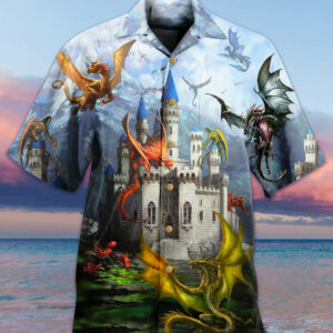 Dragon Around Castle Hawaiian Shirt