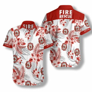 Firefighter Fire Rescue Hawaiian Shirt