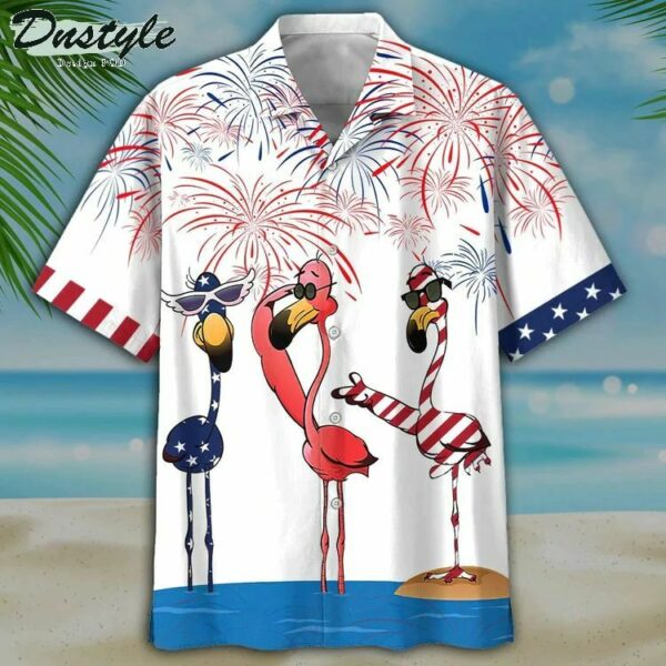 Flamingo Independence Day Is Coming Hawaiian Shirt