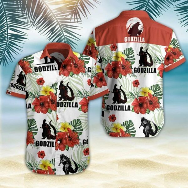 Godzilla Hawaiian Shirt Summer Beach Outfit