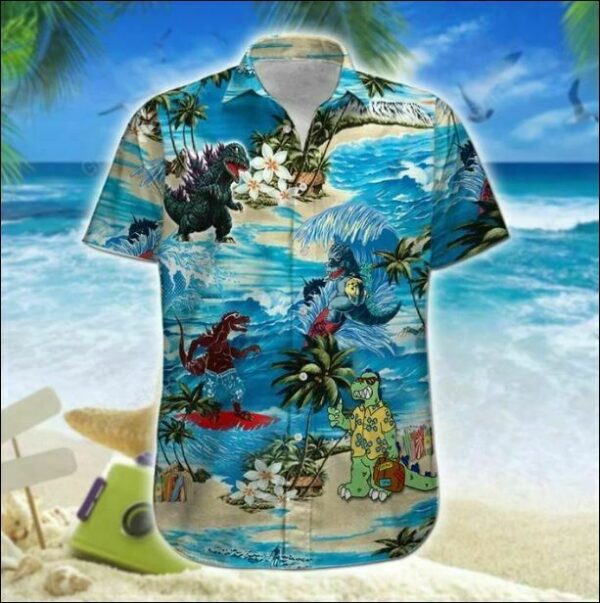 Godzilla Hawaiian Shirt Outfit Beach Summer