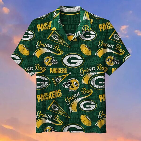 Green Bay Packers Hawaiian Shirt Beach Summer Outfit