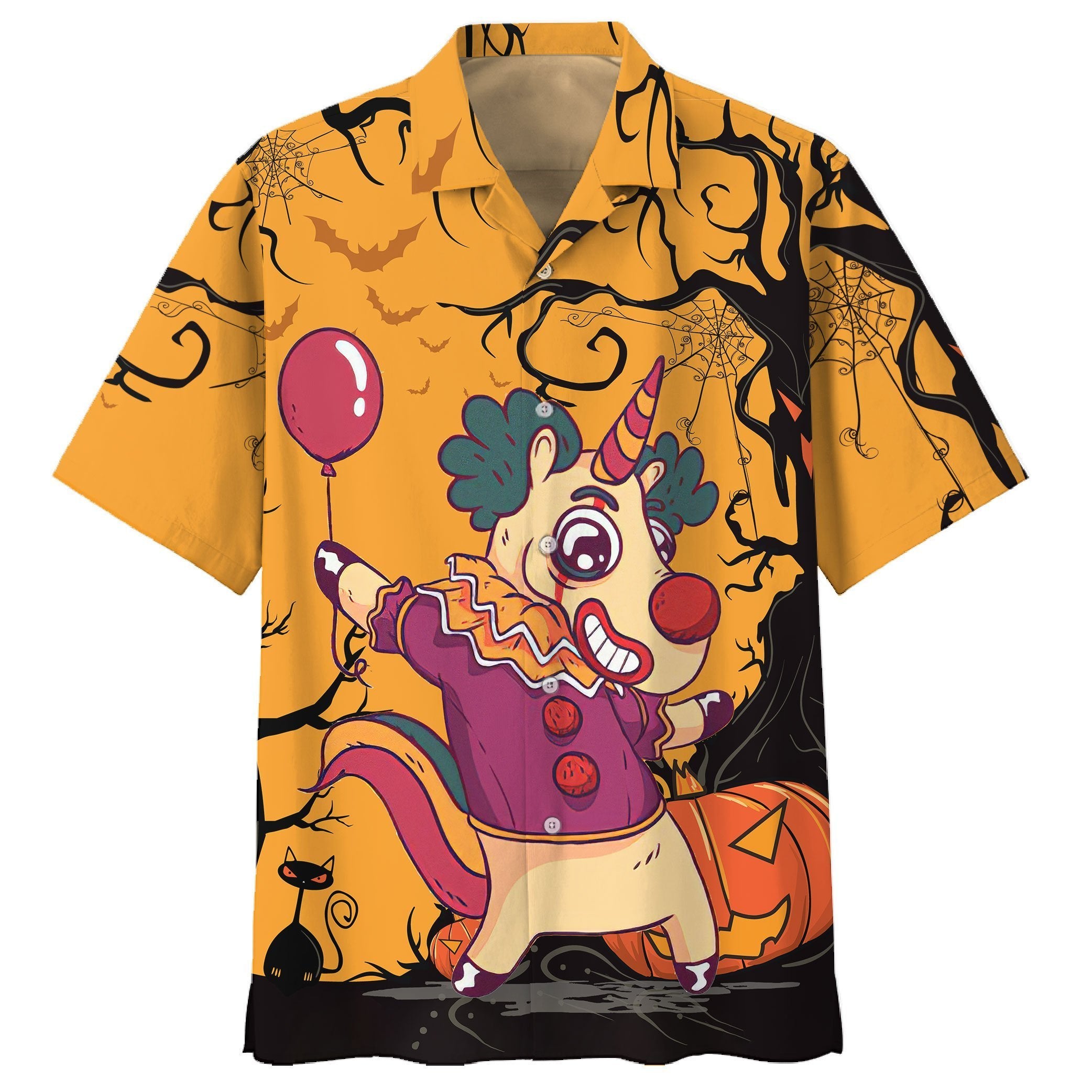 Happy Unicorn Clown Hawaiian Shirt