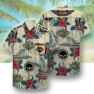 Harley Davidson Hawaiian Shirt Outfit Beach Summer