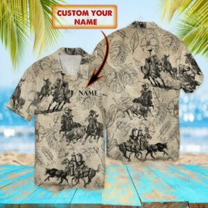 Horse Jump Roping Custom Hawaiian Shirt