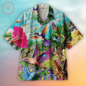 Hummingbird Bee Hawaiian Shirt Summer Outfit Beach