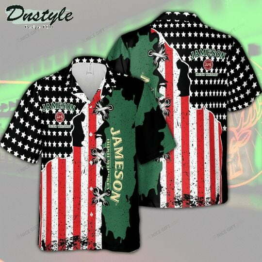 Jameson Irish Whiskey American Flag Hawaiian Shirt