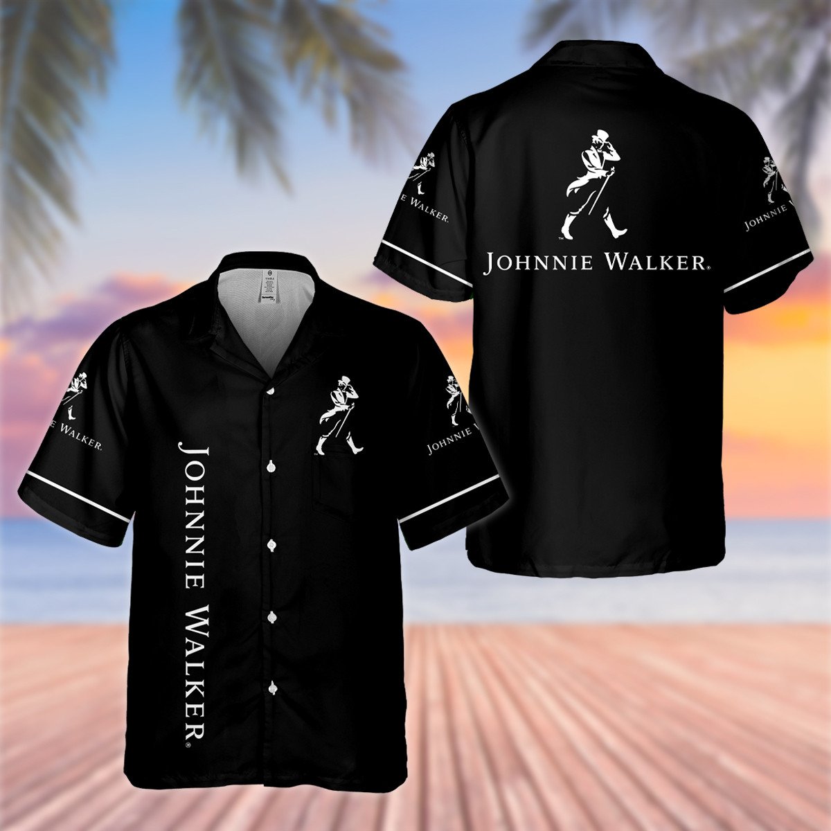 Johnnie Walker Hawaiian Shirt Summer Outfit Beach