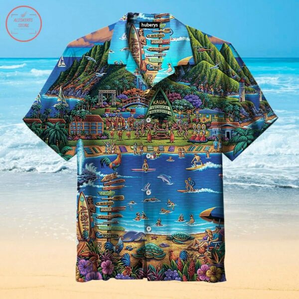 Kauai Island Hawaiian Shirt Beach Outfit Summer