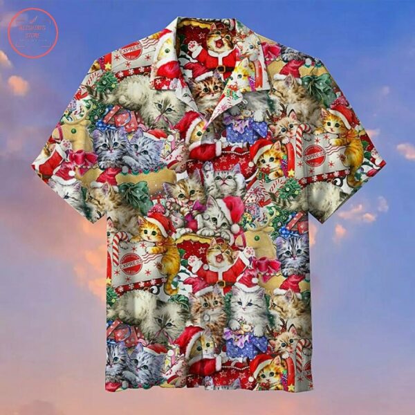 Kitten Hawaiian Shirt Beach Outfit Summer