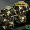 Lamborghini Floral Gold Yellow And Black Hawaiian Shirt