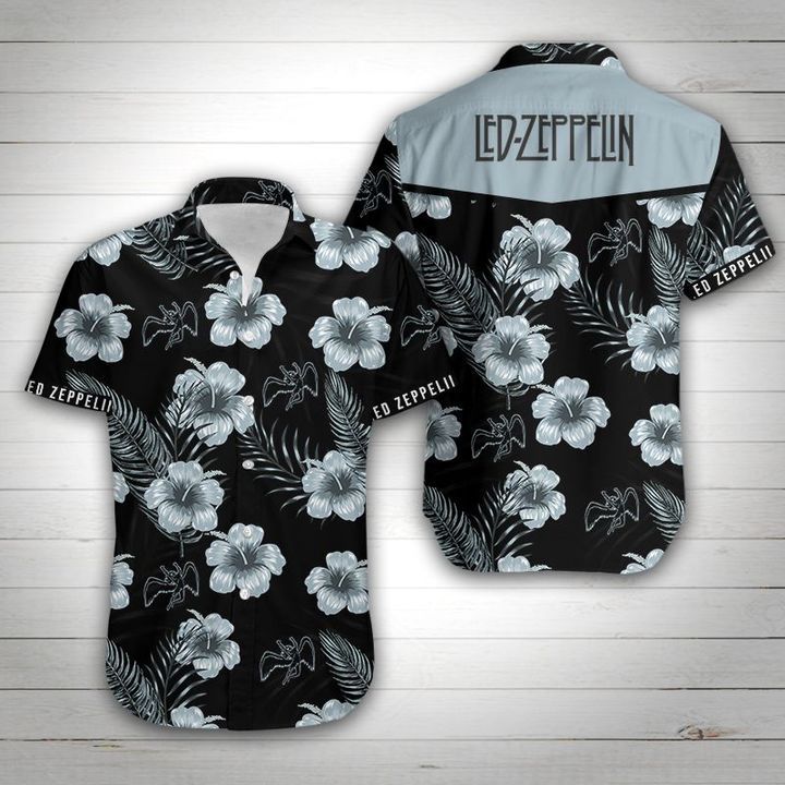 Led Zeppelin Button Up Hawaiian Shirt