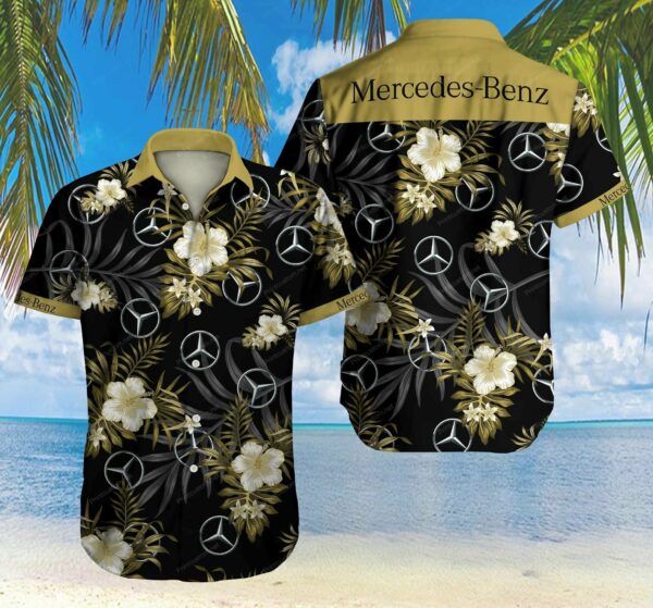 Mercedes Benz Hawaiian Shirt Summer Beach Outfit