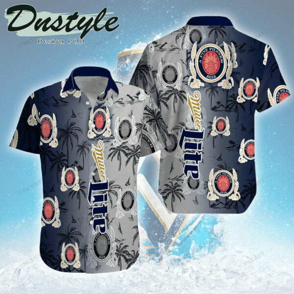 Miller Lite Beer Hawaiian Shirt Outfit Beach Summer