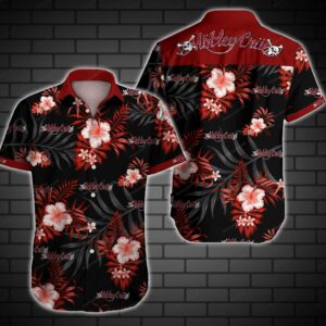 Motley Crue Floral Hawaiian Shirt