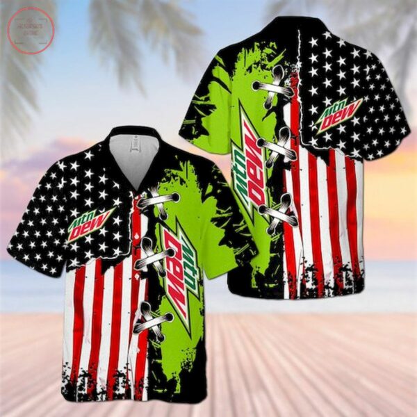 Moutain Dew Flag Hawaiian Shirt Outfit Beach Summer