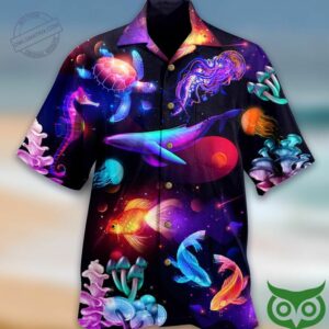 Ocean Love Fish Turtle Limited Edition Hawaiian Shirt