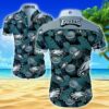 Philadelphia Eagles Tropical Coconut Button Hawaiian Shirt