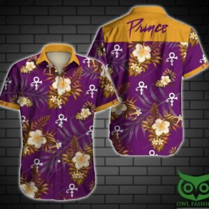 Prince Purple And Yellow Floral Tropical Hawaiian Shirt