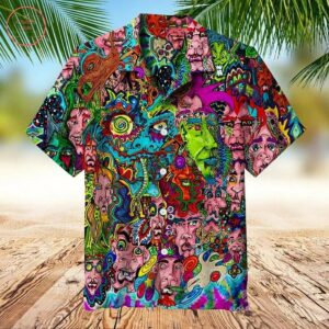 Psychedelic Tye Dye Hawaiian Shirt