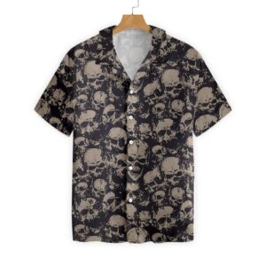 Skull And Cool Hawaiian Shirt Beach Outfit Summer