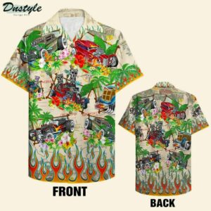 Skull Palm Tree Rod Hawaiian Shirt