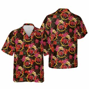 Slayer Button Upslayer Band S Hawaiian Shirt