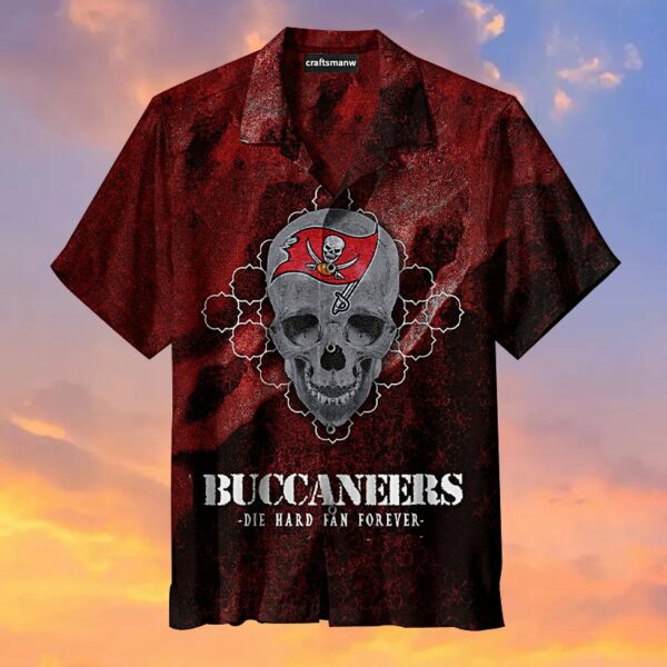 Tampa Bay Buccaneersskull Red Hawaiian Shirt