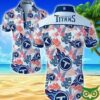 Tennessee Titans Floral Blue And Pink Hawaiian Shirt