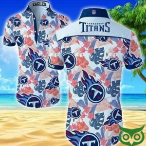 Tennessee Titans Floral Blue And Pink Hawaiian Shirt