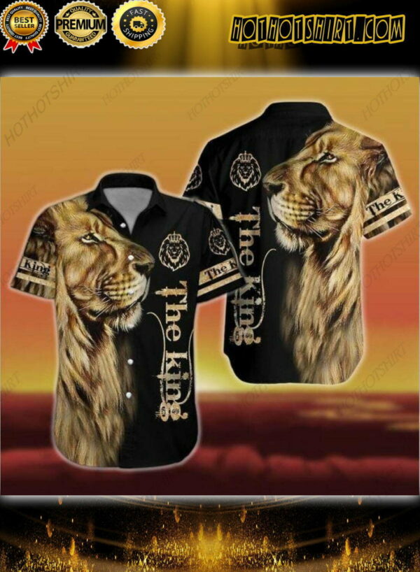 The King Lion Black S Hawaiian Shirt