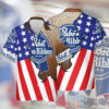 Usa Flag Pabst Blue Ribbon Hawaiian Shirt