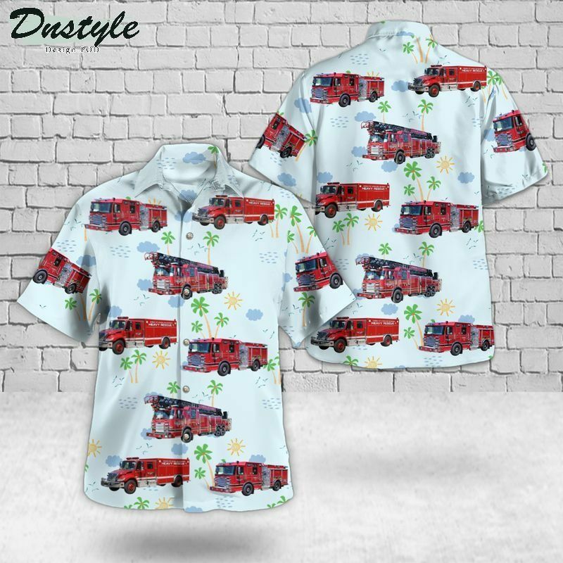 Wyandotte County Kansas City Fire Department Hawaiian Shirt